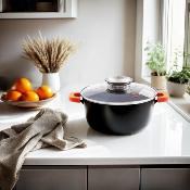 Faitout noir 28cm revêtement céramique - "RobuCook"