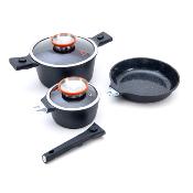 Set de 8 pices noir 24cm amovible - "Alize Minimax"