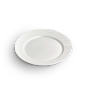 Lot de 6 assiettes plates blanc - "Serenity