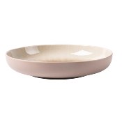 Lot de 6 assiettes creuses taupe - "Iris"