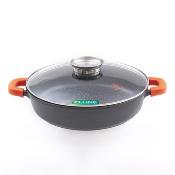 Sautoir noir 28cm revtement cramique - "RobuCook"