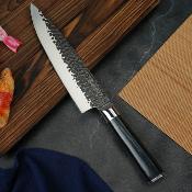 Couteau de chef noir 34cm avec étui - "Sen"