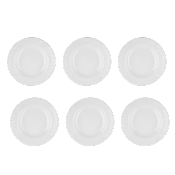 Lot de 6 assiettes creuses blanc - "Serenity"