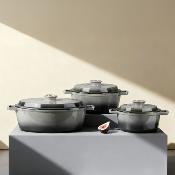 Cocotte en fonte ronde 20cm - "Masseiron Ardoise"