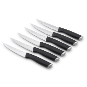 6 couteaux  steak noir 23,8cm - "Eris"