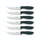 Set de 6 couteaux à steak en acier noir - "Lumin"