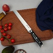 Couteau à pain noir 33cm - "Essentials"