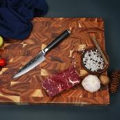 Couteau d'office noir damas 24cm avec étui - "Core"