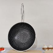 Wok 32cm triplex - "BlackSteel"