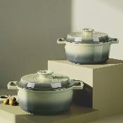 Cocotte en fonte ronde 25cm - "Masseiron Olivine"