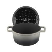 Cocotte en fonte ronde 20cm - "Masseiron Ardoise"
