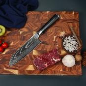 Couteau santoku noir damas 32cm avec étui - "Core"