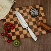 Couteau santoku blanc 32cm - "Elégance"
