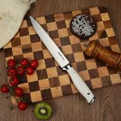 Couteau à trancher blanc 33cm - "Elégance"