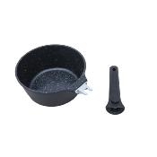 Set de 3 casseroles noir amovible 16/18/20cm - "Alizée"
