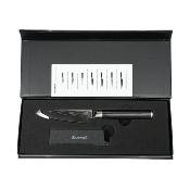 Couteau à légumes noir damas 21cm avec étui - "Core"