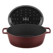 Cocotte en fonte ovale 33cm - "Masseiron Merlot"